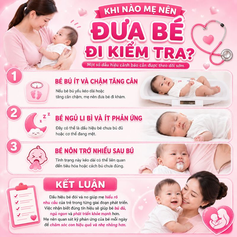 khi nào mẹ nên cho bé đi kiểm tra